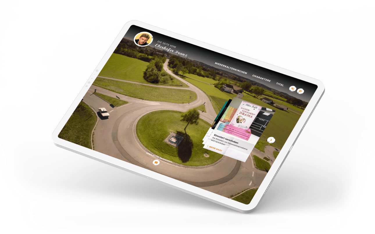 Tablet Ansicht Franz Ebenhofer Website